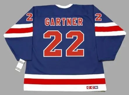MIKE GARTNER New York Rangers 1991 CCM Vintage Throwback NHL Hockey Jersey 
