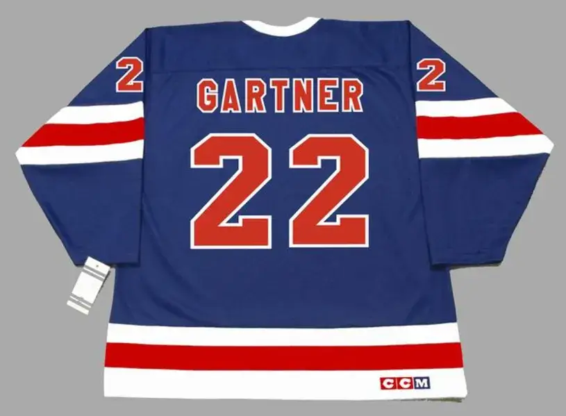 MIKE GARTNER New York Rangers 1991 CCM Vintage Throwback NHL Hockey Jersey 