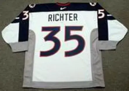 MIKE RICHTER 1998 USA Nike Olympic Throwback Hockey Jersey 