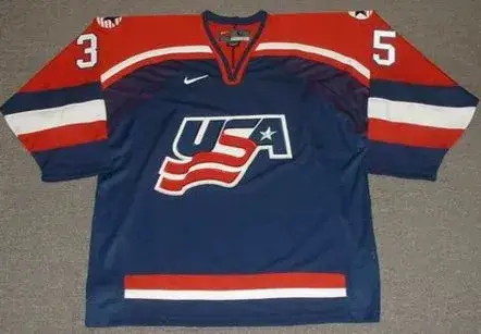 MIKE RICHTER 2002 USA Nike Olympic Throwback Hockey Jersey
