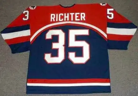 MIKE RICHTER 2002 USA Nike Olympic Throwback Hockey Jersey 