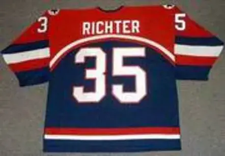 MIKE RICHTER 2002 USA Nike Olympic Throwback Hockey Jersey 