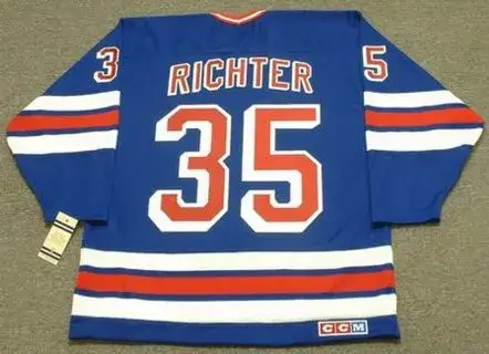 MIKE RICHTER New York Rangers 1990’s CCM Vintage Throwback NHL Hockey Jersey 