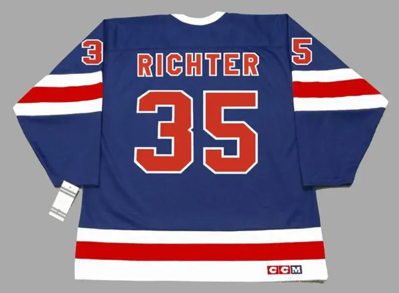 MIKE RICHTER New York Rangers 1991 CCM Vintage Throwback NHL Hockey Jersey 