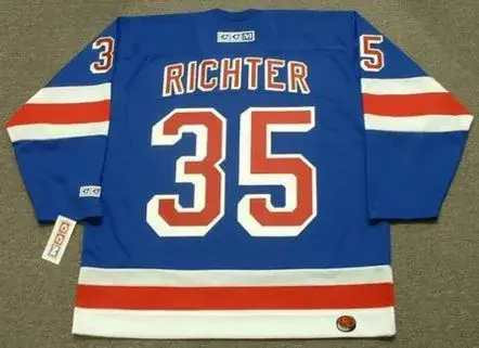 MIKE RICHTER New York Rangers 2003 CCM Throwback Away Hockey Jersey 