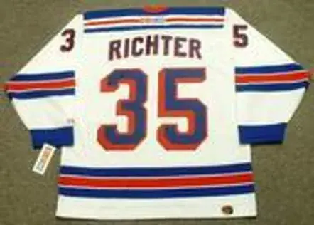 MIKE RICHTER New York Rangers 2003 CCM Throwback Home Hockey Jersey 