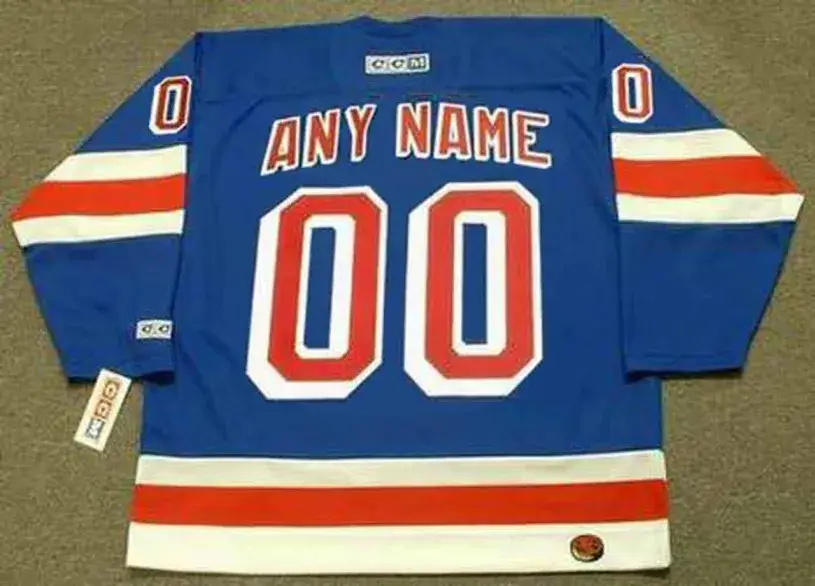 NEW YORK RANGERS 1990’s CCM Throwback Away Jersey Customized “Any Name & Number(s)” 