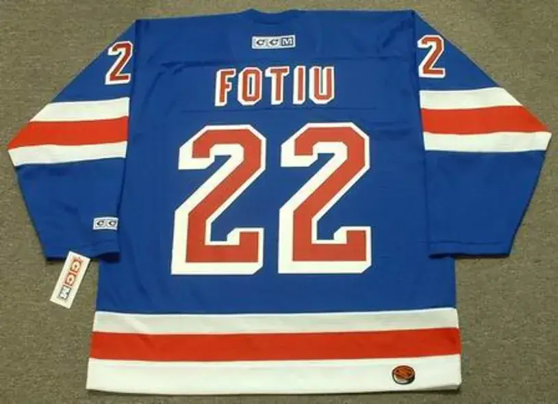 NICK FOTIU New York Rangers 1976 CCM Throwback Hockey Jersey 
