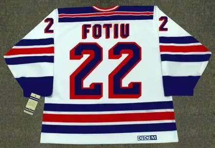 NICK FOTIU New York Rangers 1982 CCM Vintage Throwback Home NHL Hockey Jersey 
