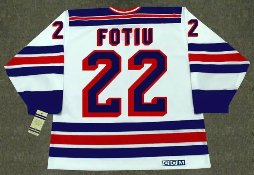 NICK FOTIU New York Rangers 1982 CCM Vintage Throwback Home NHL Hockey Jersey 