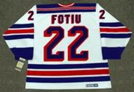 NICK FOTIU New York Rangers 1982 CCM Vintage Throwback Home NHL Hockey Jersey 