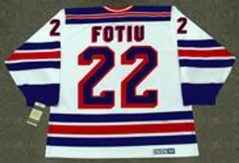 NICK FOTIU New York Rangers 1982 CCM Vintage Throwback Home NHL Hockey Jersey 