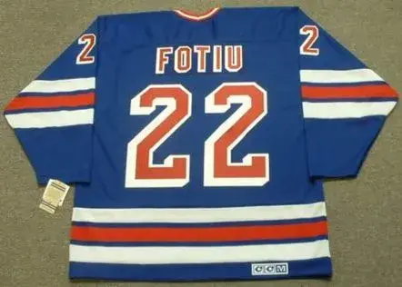 NICK FOTIU New York Rangers 1982 CCM Vintage Throwback NHL Hockey Jersey 