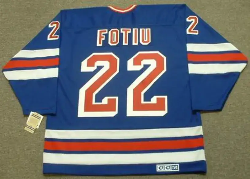 NICK FOTIU New York Rangers 1982 CCM Vintage Throwback NHL Hockey Jersey 