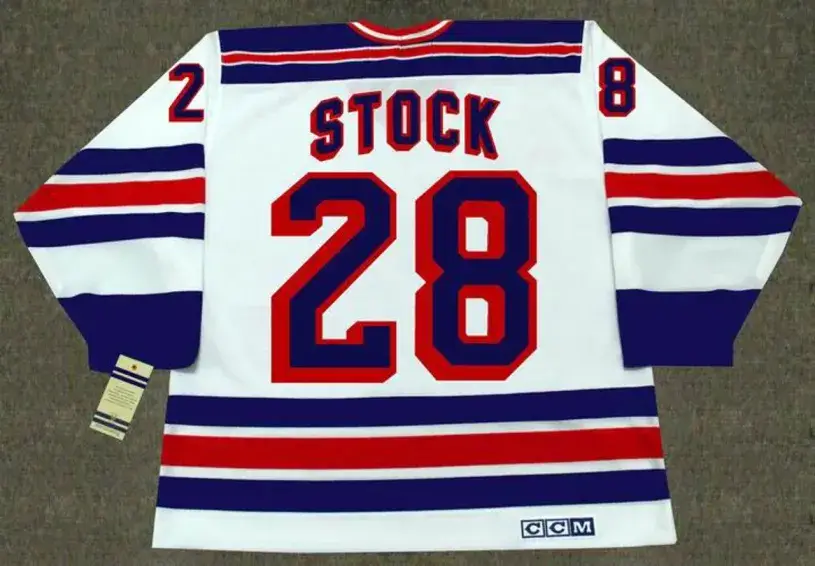 P.J. STOCK New York Rangers 1997 CCM Vintage Home NHL Hockey Jersey 