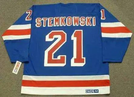 PETE STEMKOWSKI New York Rangers 1972 Away CCM Throwback NHL Hockey Jersey 