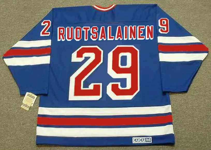 REIJO RUOTSALAINEN New York Rangers 1984 Away  CCM NHL Vintage Throwback Jersey 
