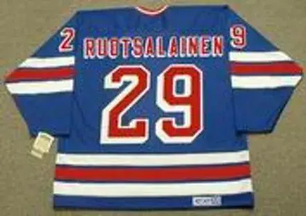 REIJO RUOTSALAINEN New York Rangers 1984 Away  CCM NHL Vintage Throwback Jersey 