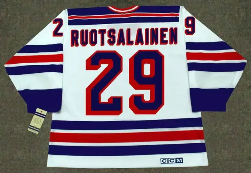 REIJO RUOTSALAINEN New York Rangers 1984 Home  CCM NHL Vintage Throwback Jersey 