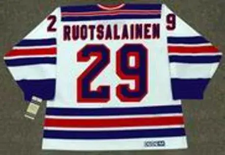 REIJO RUOTSALAINEN New York Rangers 1984 Home  CCM NHL Vintage Throwback Jersey 