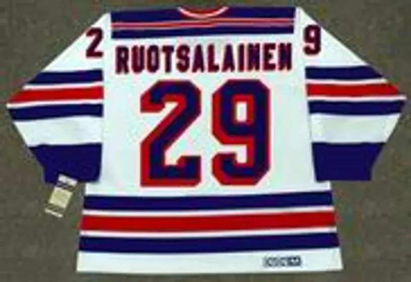 REIJO RUOTSALAINEN New York Rangers 1984 Home  CCM NHL Vintage Throwback Jersey 