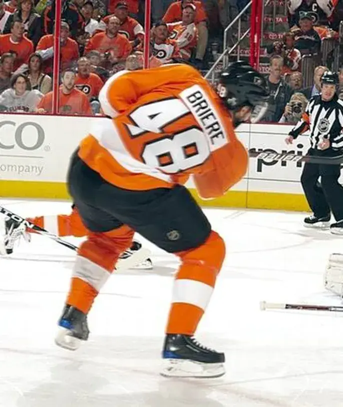 DANIEL BRIERE Philadelphia Flyers 2010 REEBOK Throwback NHL Hockey Jersey 