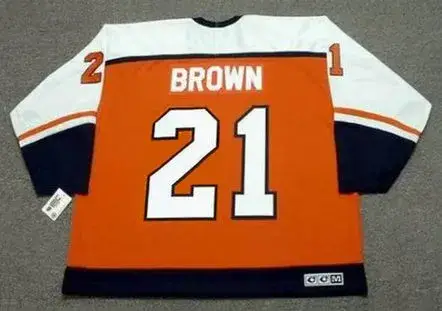 DAVE BROWN Philadelphia Flyers 1993 CCM Throwback Away NHL Hockey Jersey 