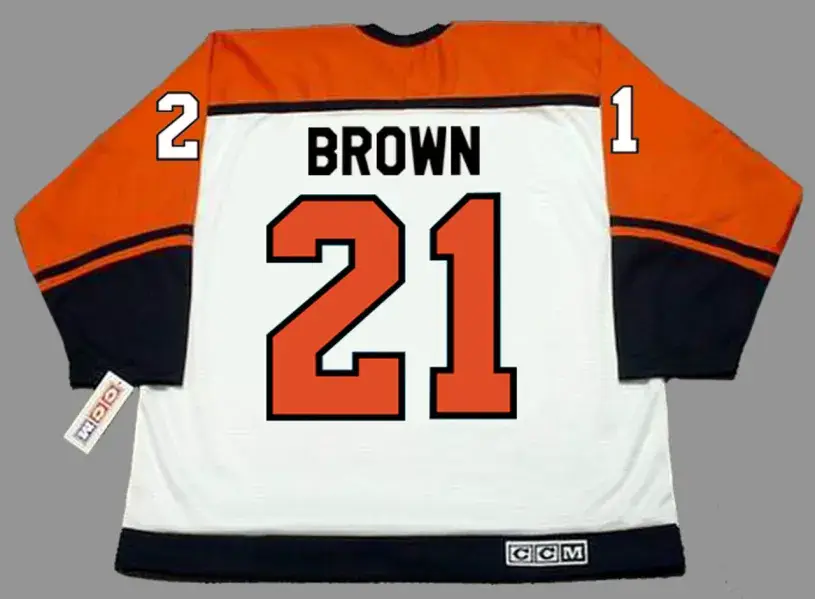 DAVE BROWN Philadelphia Flyers 1993 CCM Throwback Home NHL Hockey Jersey 
