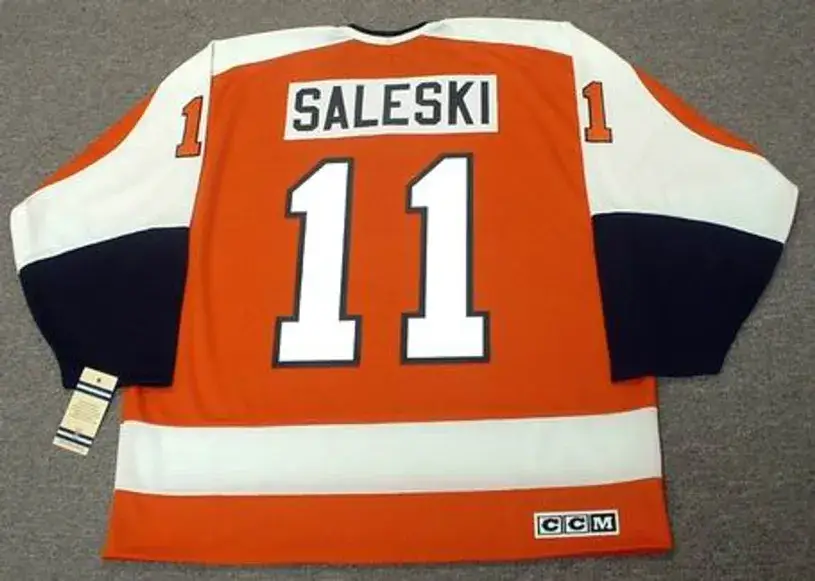 DON SALESKI Philadelphia Flyers 1974 CCM Vintage Throwback Away NHL Hockey Jersey 