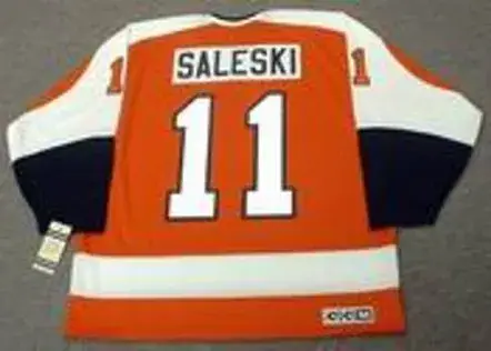 DON SALESKI Philadelphia Flyers 1974 CCM Vintage Throwback Away NHL Hockey Jersey 