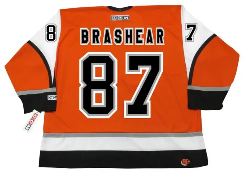 DONALD BRASHEAR Philadelphia Flyers 2003 CCM Throwback Alternate NHL Jersey 