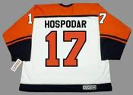 ED HOSPODAR Philadelphia Flyers 1985 CCM Throwback Home NHL Hockey Jersey 