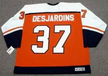 ERIC DESJARDINS Philadelphia Flyers 1997 CCM Throwback Away NHL Hockey Jersey 