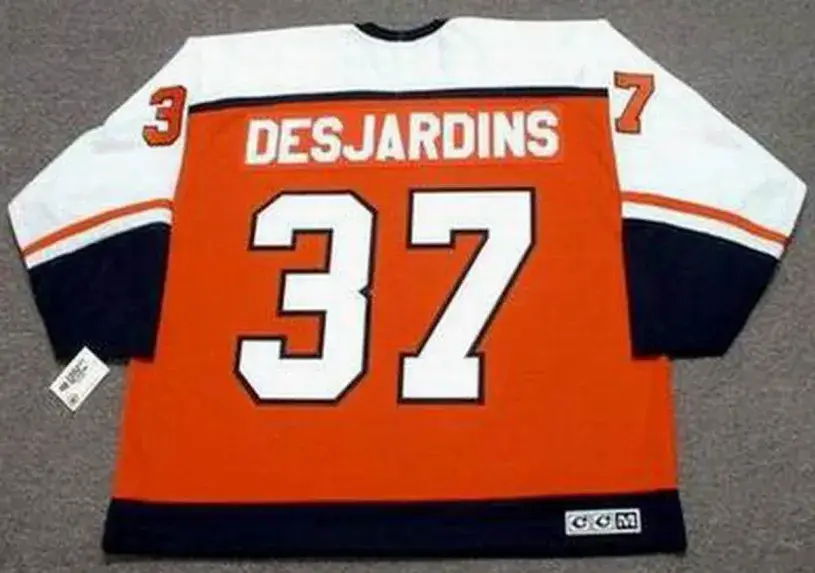 ERIC DESJARDINS Philadelphia Flyers 1997 CCM Throwback Away NHL Hockey Jersey 
