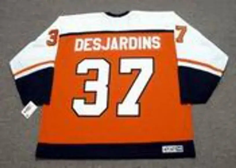 ERIC DESJARDINS Philadelphia Flyers 1997 CCM Throwback Away NHL Hockey Jersey 