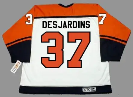 ERIC DESJARDINS Philadelphia Flyers 1997 CCM Throwback Home NHL Hockey Jersey 