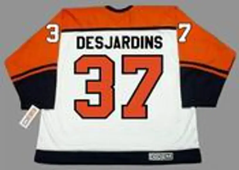 ERIC DESJARDINS Philadelphia Flyers 1997 CCM Throwback Home NHL Hockey Jersey 