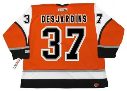 ERIC DESJARDINS Philadelphia Flyers 2003 CCM Throwback Alternate NHL Hockey Jersey 