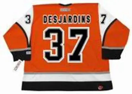 ERIC DESJARDINS Philadelphia Flyers 2003 CCM Throwback Alternate NHL Hockey Jersey 