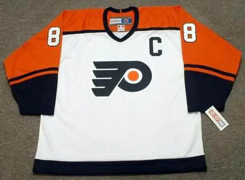 ERIC LINDROS Philadelphia Flyers 1999 CCM Throwback Home NHL Hockey Jersey