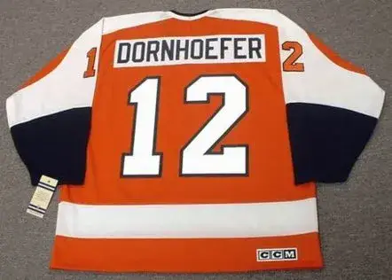 GARY DORNHOEFER Philadelphia Flyers 1974 CCM Vintage Throwback Hockey Jersey 
