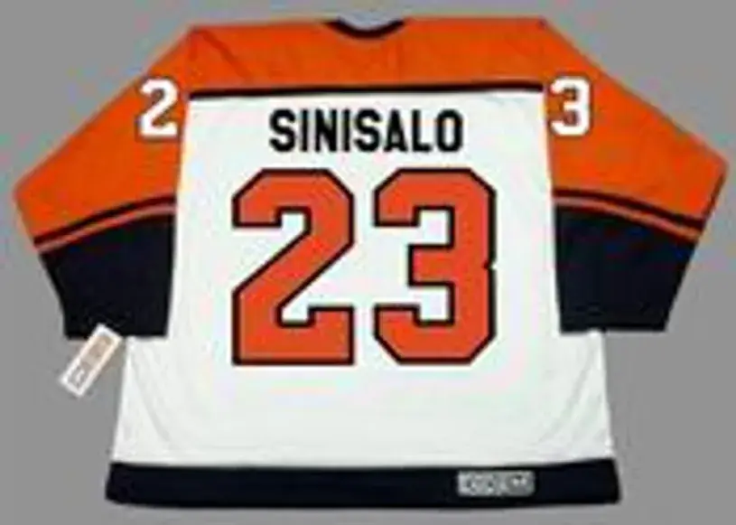 ILKKA SINISALO Philadelphia Flyers 1985 CCM Throwback Home NHL Hockey Jersey 