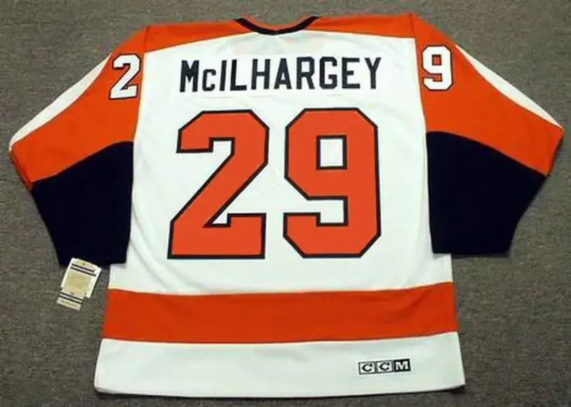 JACK McILHARGEY Philadelphia Flyers 1974 CCM Vintage Throwback Home NHL Jersey 