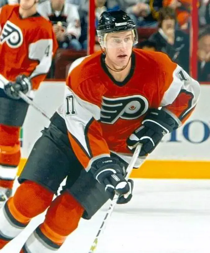 JEFF CARTER Philadelphia Flyers 2006 CCM Throwback Alternate NHL Hockey Jersey 