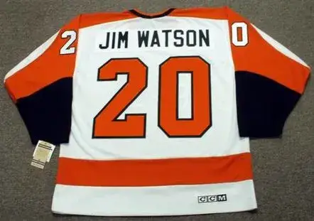 JIM WATSON Philadelphia Flyers 1974 CCM Vintage Throwback Home NHL Jersey 