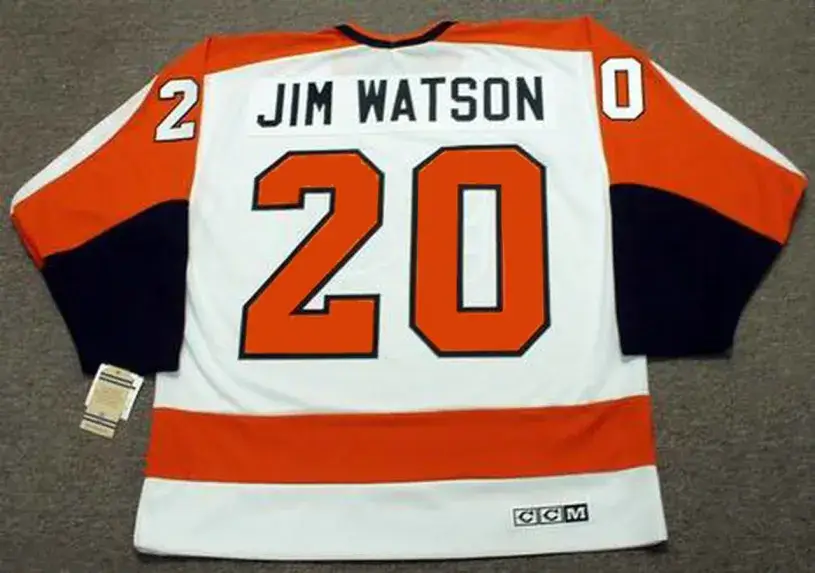 JIM WATSON Philadelphia Flyers 1974 CCM Vintage Throwback Home NHL Jersey 