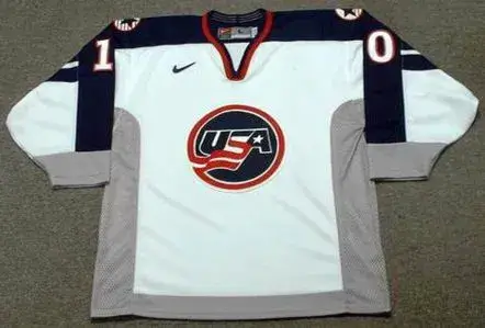 JOHN LeCLAIR 1998 USA Nike Olympic Throwback Hockey Jersey