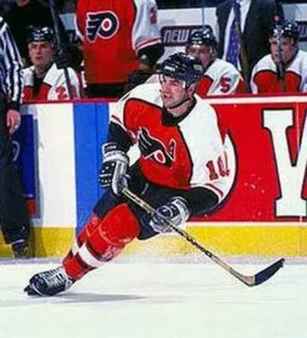 JOHN LeCLAIR Philadelphia Flyers 1997 CCM Throwback Away NHL Hockey Jersey 