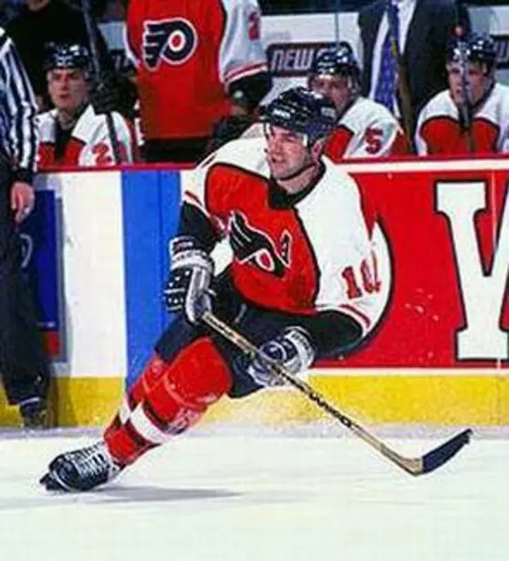 JOHN LeCLAIR Philadelphia Flyers 1997 CCM Throwback Away NHL Hockey Jersey 