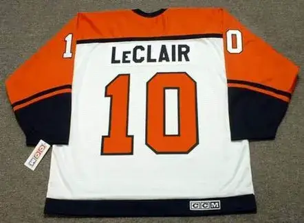 JOHN LeCLAIR Philadelphia Flyers 1998 CCM Throwback Home NHL Hockey Jersey 